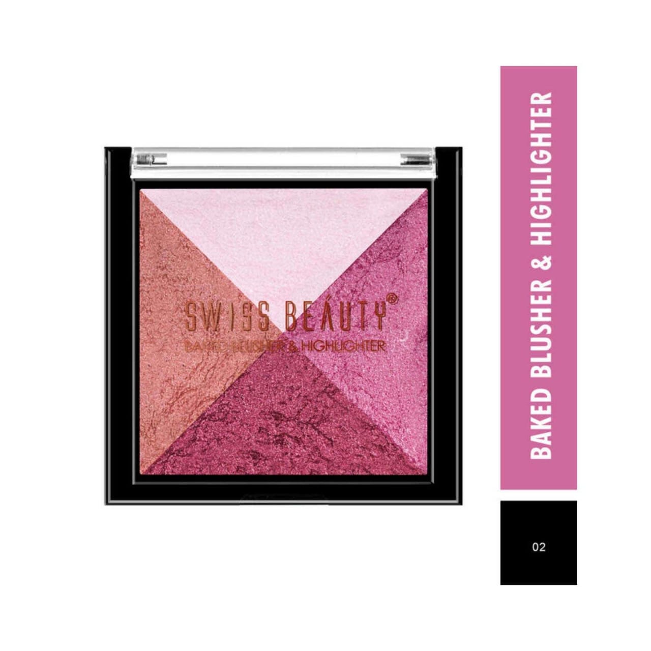 Swiss Beauty Baked Blusher & Highlighter 2in1 (SB-806-02)