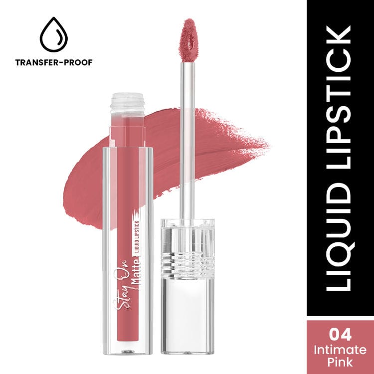 Swiss Beauty Stay On Matte Liquid Lipstick-Intimate Pink (PL14-04)