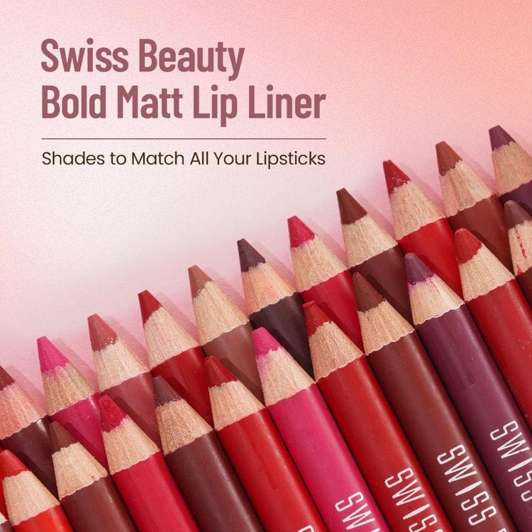 Swiss Beauty Bold Matt Lip Liner Pencil, Long-lasting , Matte Finish , Non-Drying - 4 Fruit Punch (SB-1203) hover