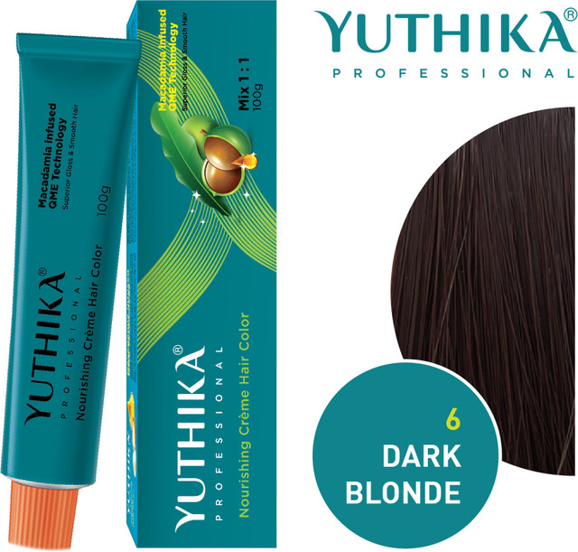Yuthika Ammonia Free cream Hair Colour Dark Blonde 6 (100g)