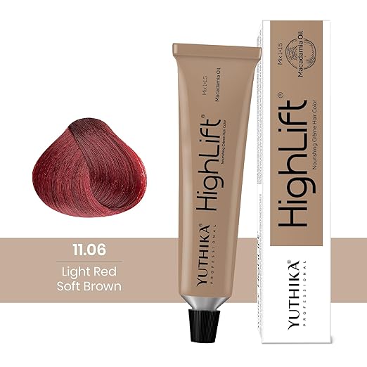 Yuthika Nourishing cream Hair Colour Light Red Soft Brown 11.06 (50g)