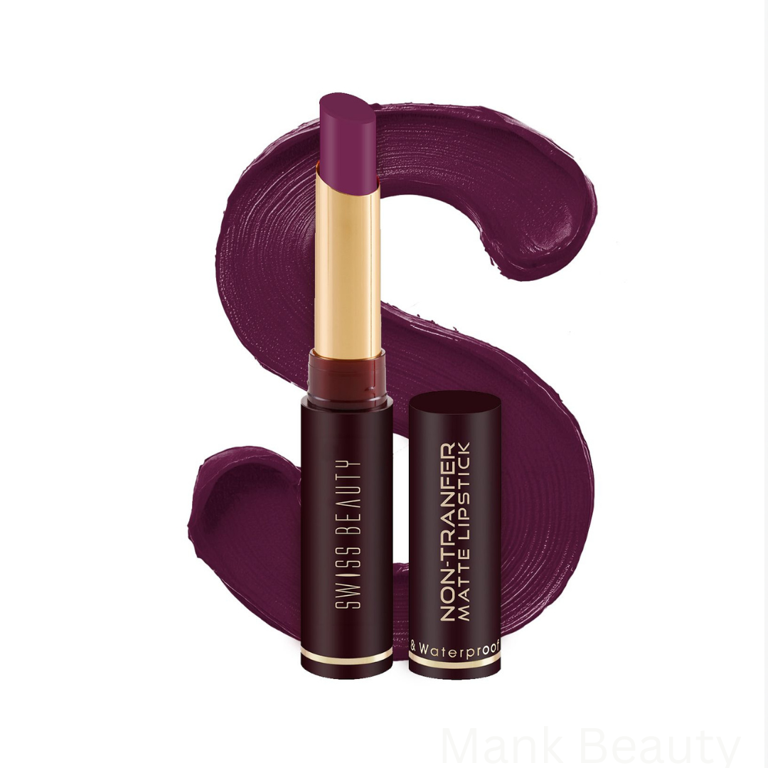 Swiss Beauty Non-Transfer Matte Lipstick- Shade Attitude 12 (2g)
