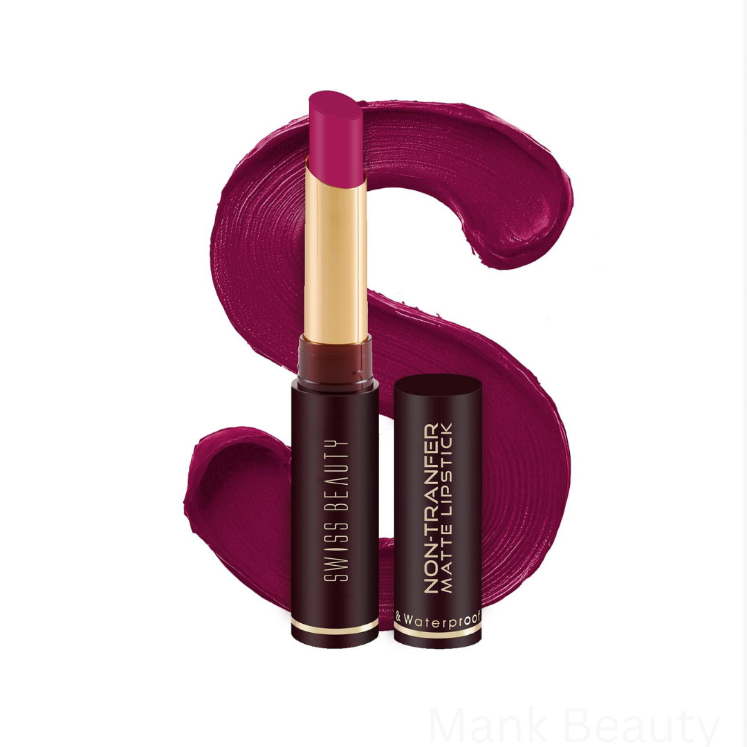 Swiss Beauty Non-Transfer Matte Lipstick- Shade First Love 13 (2g)