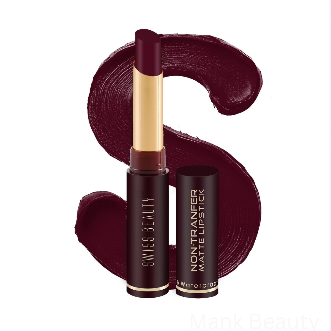 Swiss Beauty Non-Transfer Matte Lipstick- Shade Wine Blush 10(2g)